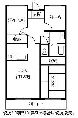 Floor plan. 3LDK, Price 5.5 million yen, Occupied area 62.92 sq m