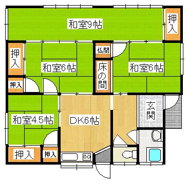 Floor plan. 3.2 million yen, 4DK, Land area 170.09 sq m , Building area 59.56 sq m