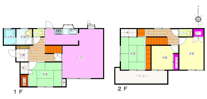 Floor plan. 16,900,000 yen, 4LDK, Land area 213.78 sq m , Building area 116.98 sq m