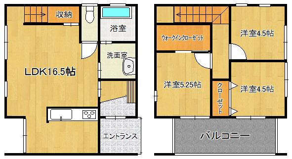 Floor plan. 22 million yen, 3LDK, Land area 226.3 sq m , Building area 88.58 sq m