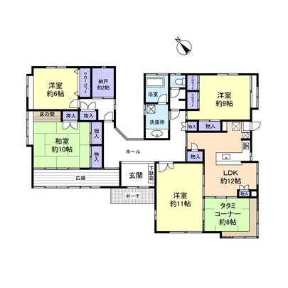 Floor plan. 27,800,000 yen, 4LDK + S (storeroom), Land area 1,254.68 sq m , Building area 163.96 sq m