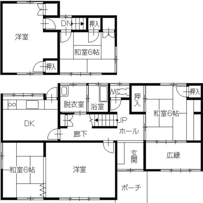 Floor plan. 12.8 million yen, 5DK, Land area 284.81 sq m , Building area 117.3 sq m
