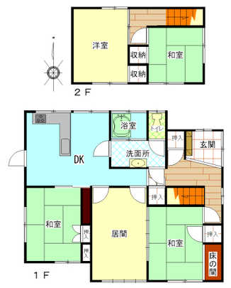 Floor plan. 8.9 million yen, 5DK, Land area 216.7 sq m , Building area 109.2 sq m