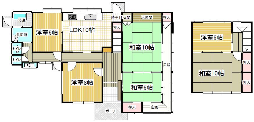 Floor plan. 9 million yen, 6LDK, Land area 393.11 sq m , Building area 144.1 sq m