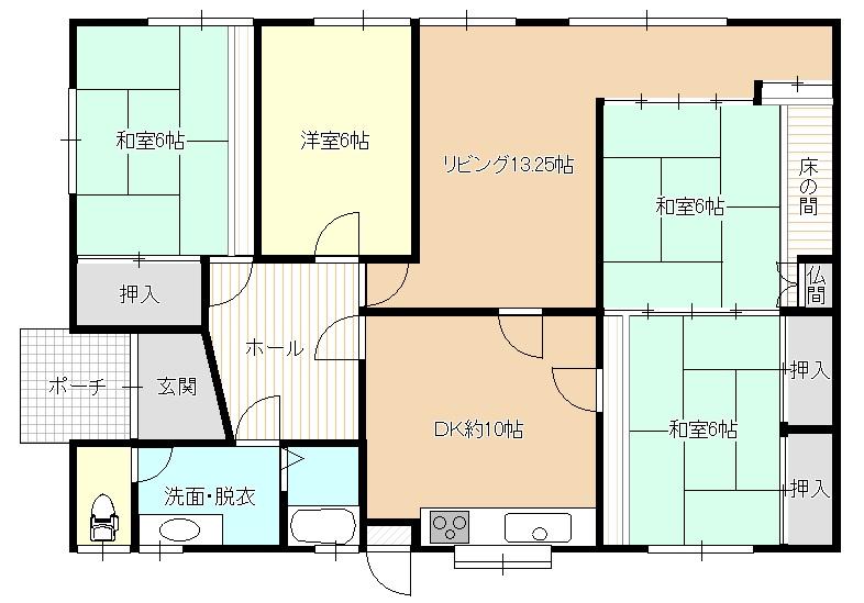 Floor plan. 15.5 million yen, 5DK, Land area 360.96 sq m , Building area 115 sq m
