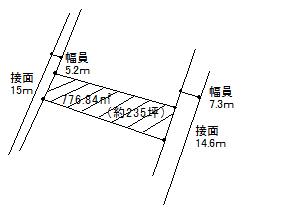 Compartment figure. Land price 13.8 million yen, Land area 776.84 sq m two-way road, It is shaping land