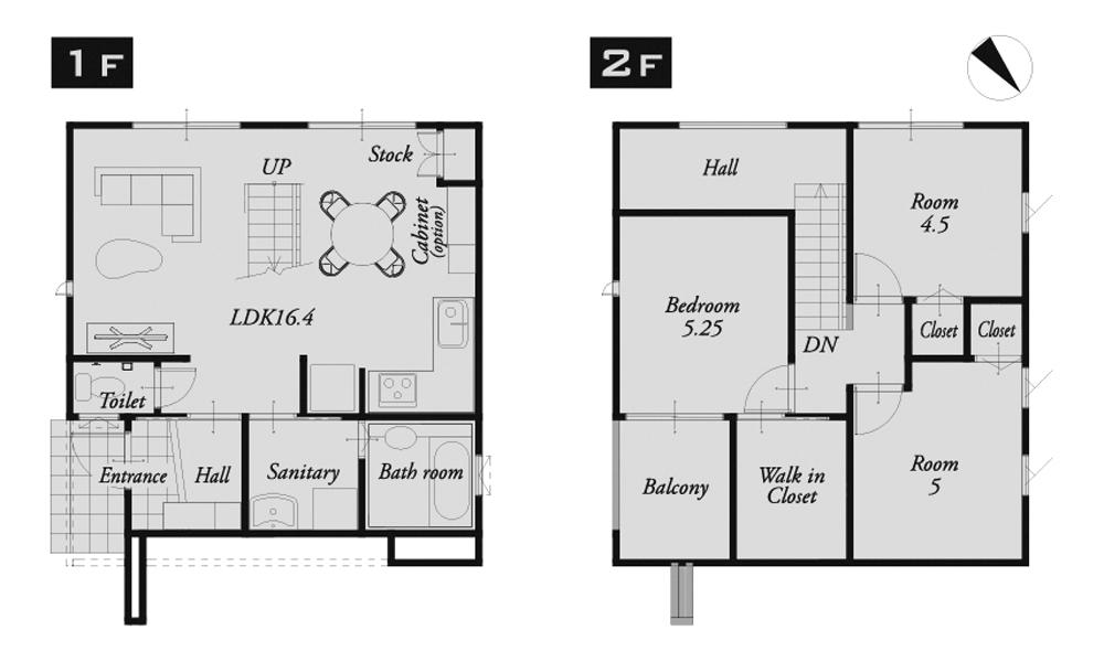 Floor plan. 22 million yen, 3LDK, Land area 218.6 sq m , Room with unsparingly the building area 86.93 sq m high-grade solid wood. It has been devised to maximize the ease of use, It is the "real feel wider than the" floor plan boasts.