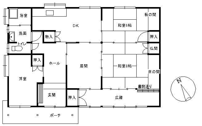Floor plan. 6.8 million yen, 3LDK, Land area 264.98 sq m , Building area 100.64 sq m floor plan