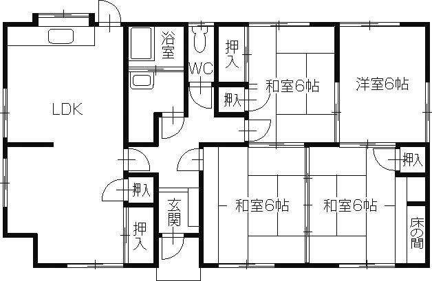 Floor plan. 8,880,000 yen, 4LDK, Land area 202.53 sq m , Building area 90.93 sq m