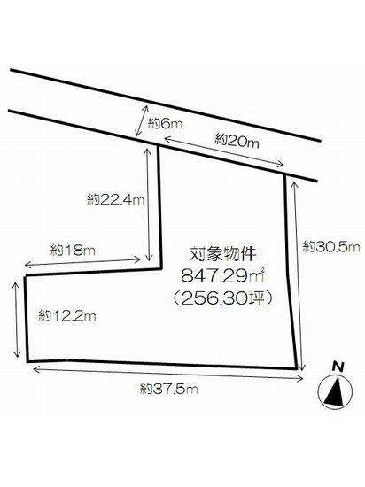 Compartment figure. Land price 41 million yen, Land area 847.29 sq m