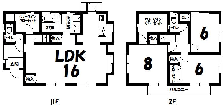 Floor plan. 21 million yen, 3LDK, Land area 223.54 sq m , Building area 105.16 sq m
