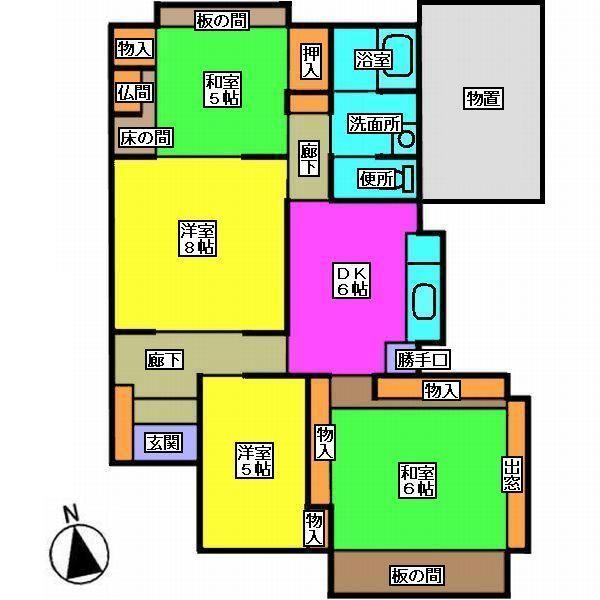 Floor plan. 10.8 million yen, 4DK, Land area 214.52 sq m , Building area 82.94 sq m