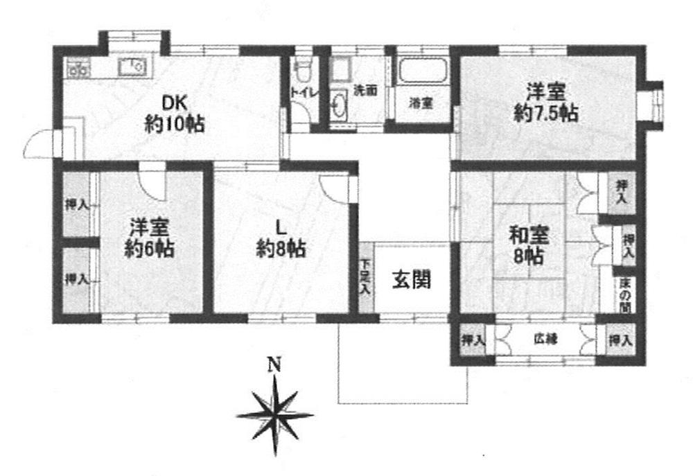 Floor plan. 20.4 million yen, 4DK, Land area 216.26 sq m , Building area 99.27 sq m