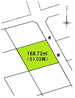Compartment figure. Land price 4.2 million yen, Land area 168.72 sq m