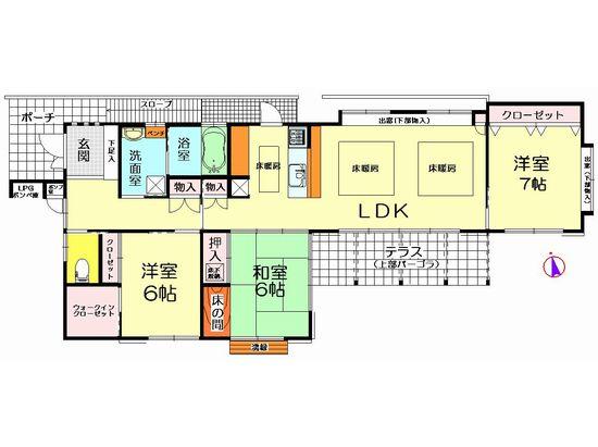 Floor plan. 21,800,000 yen, 3LDK, Land area 236.08 sq m , Building area 106.48 sq m