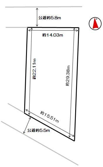 Compartment figure. Land price 9.8 million yen, Land area 360.51 sq m