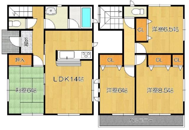 Floor plan. 20.8 million yen, 4LDK, Land area 148.68 sq m , Building area 97.2 sq m