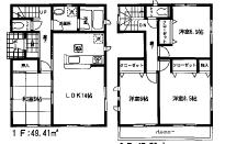 Floor plan. 20.8 million yen, 4LDK, Land area 148.68 sq m , A quiet residential area suitable to the land of building area 97.2 sq m permanent residence.