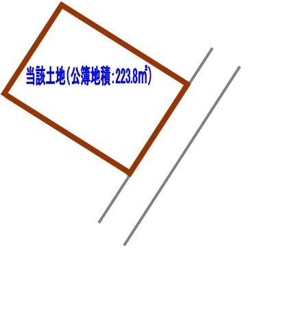 Compartment figure. Land price 3.8 million yen, Land area 223.8 sq m