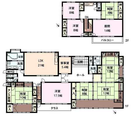 Floor plan. 59,800,000 yen, 10LDK, Land area 1,940.45 sq m , Building area 406.95 sq m