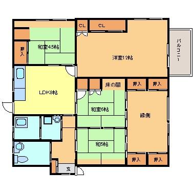 Floor plan. 5.5 million yen, 4LDK, Land area 353.49 sq m , Building area 112.02 sq m