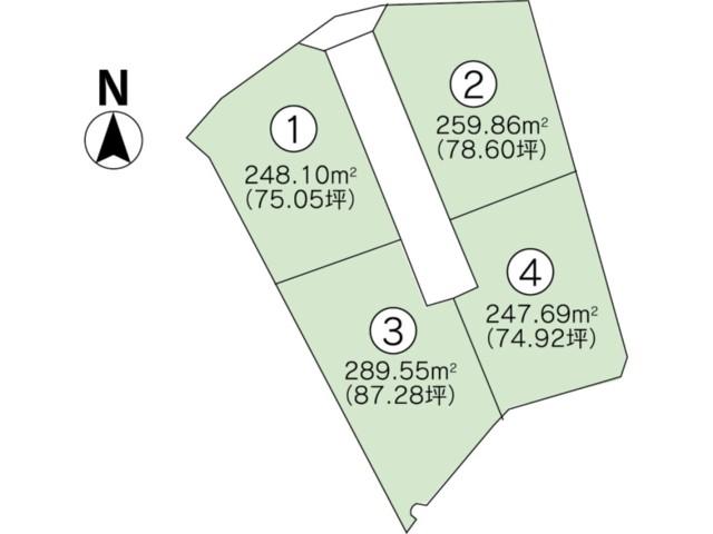 Compartment figure. Land price 6.8 million yen, Land area 274.92 sq m