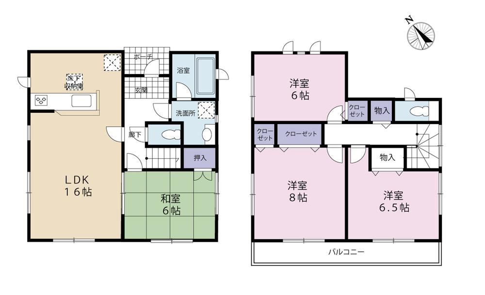 Floor plan. (2-4 Building), Price 19,800,000 yen, 4LDK, Land area 162.56 sq m , Building area 95.58 sq m