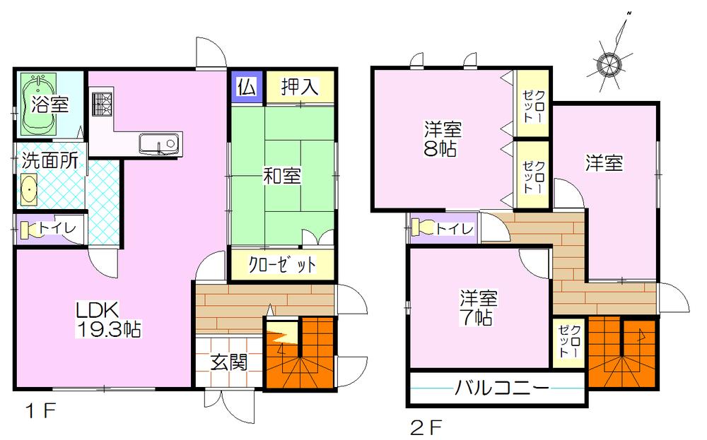 Floor plan. 21,800,000 yen, 4LDK, Land area 249.99 sq m , Building area 117.99 sq m