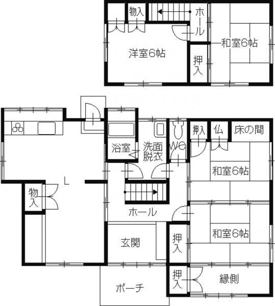 Floor plan. 14.8 million yen, 5DK, Land area 219.01 sq m , Building area 104.74 sq m