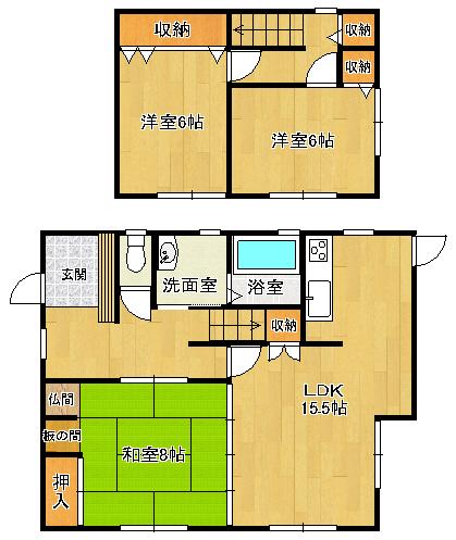 Floor plan. 12 million yen, 3LDK, Land area 203.17 sq m , Building area 102.14 sq m