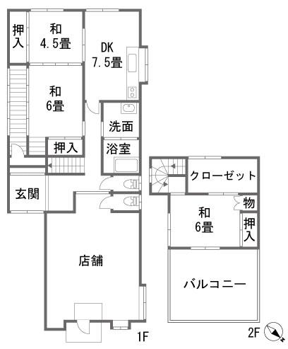 Floor plan. 6.7 million yen, 4DK + S (storeroom), Land area 229.72 sq m , Building area 120.92 sq m