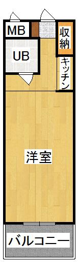 Floor plan. Price 2.3 million yen, Occupied area 30.04 sq m , Balcony area 6.84 sq m