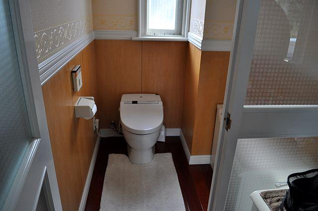 Toilet. There is a wash basin and toilet, respectively on the second floor of two of the living room. 