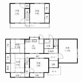 Floor plan. 9.8 million yen, 6DK, Land area 358.06 sq m , Building area 106.8 sq m