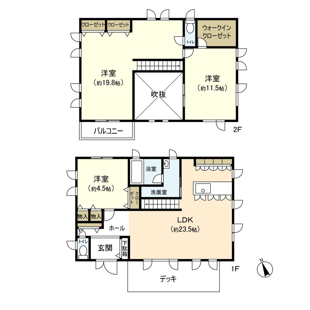 Floor plan. 21,800,000 yen, 3LDK, Land area 389.65 sq m , Building area 145.73 sq m