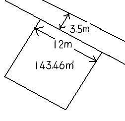 Compartment figure. Land price 3.47 million yen, Land area 143.46 sq m
