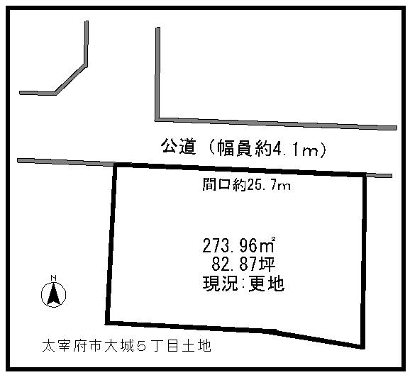 Compartment figure. Land price 16.5 million yen, Land area 273.96 sq m