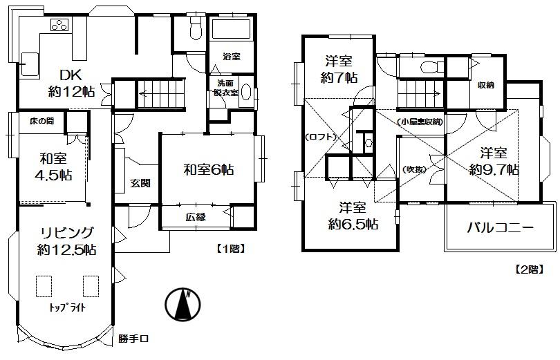 Floor plan. 23.8 million yen, 5LDK, Land area 255.5 sq m , Building area 151.74 sq m