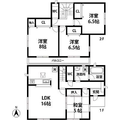 Floor plan. 33,600,000 yen, 4LDK, Land area 169.78 sq m , Building area 98.82 sq m floor plan