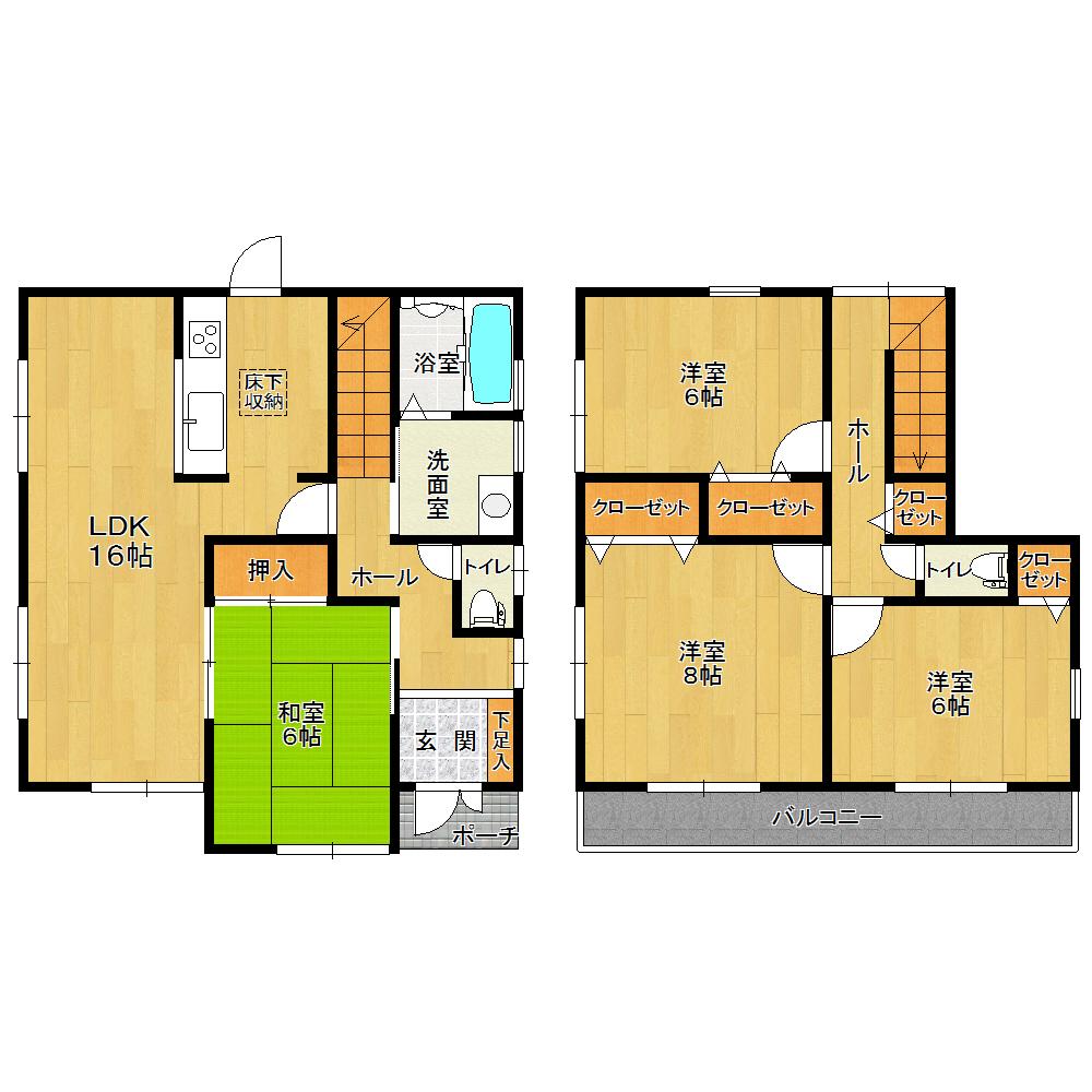 Floor plan. (3 Building), Price 25,800,000 yen, 4LDK, Land area 170 sq m , Building area 99.63 sq m