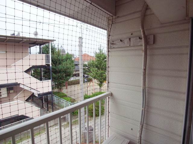 Balcony. Balcony that comes with a net except for pigeons