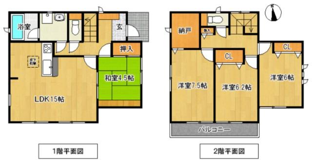 Floor plan. 29,800,000 yen, 4LDK, Land area 169.5 sq m , Building area 98 sq m 5 Building Floor plan