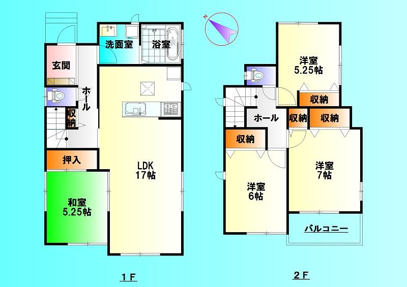 Floor plan. 28.8 million yen, 4LDK, Land area 145.97 sq m , Building area 98.12 sq m relatively popular is a high floor plan (^_^) /  Living and Japanese-style room is a place that can be used To spacious to release a is usually Tsuzukiai, Has gained support from people of all ages! (^^)!