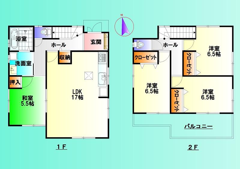 Floor plan. 23.8 million yen, 4LDK, Land area 170 sq m , Building area 98.82 sq m relatively popular is a high floor plan (^_^) /  Living and Japanese-style room is a place that can be used To spacious to release a is usually Tsuzukiai, Has gained support from people of all ages! (^^)!