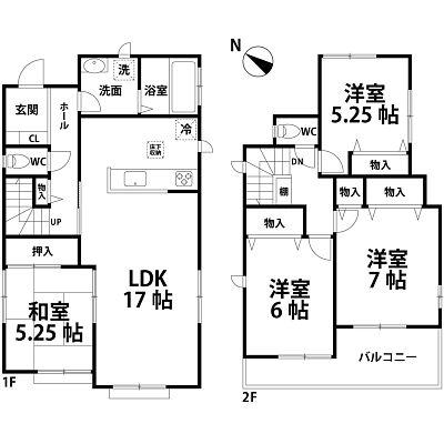 Floor plan. 28.8 million yen, 4LDK, Land area 145.97 sq m , Building area 98.12 sq m Floor!