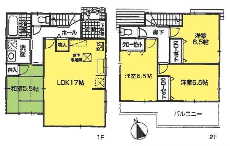 Floor plan. 23.8 million yen, 4LDK, Land area 170 sq m , Building area 98.82 sq m 4LDK