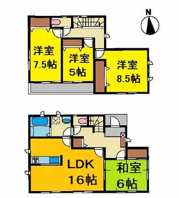 Floor plan. 25,980,000 yen, 4LDK, Land area 234.02 sq m , Building area 105.98 sq m