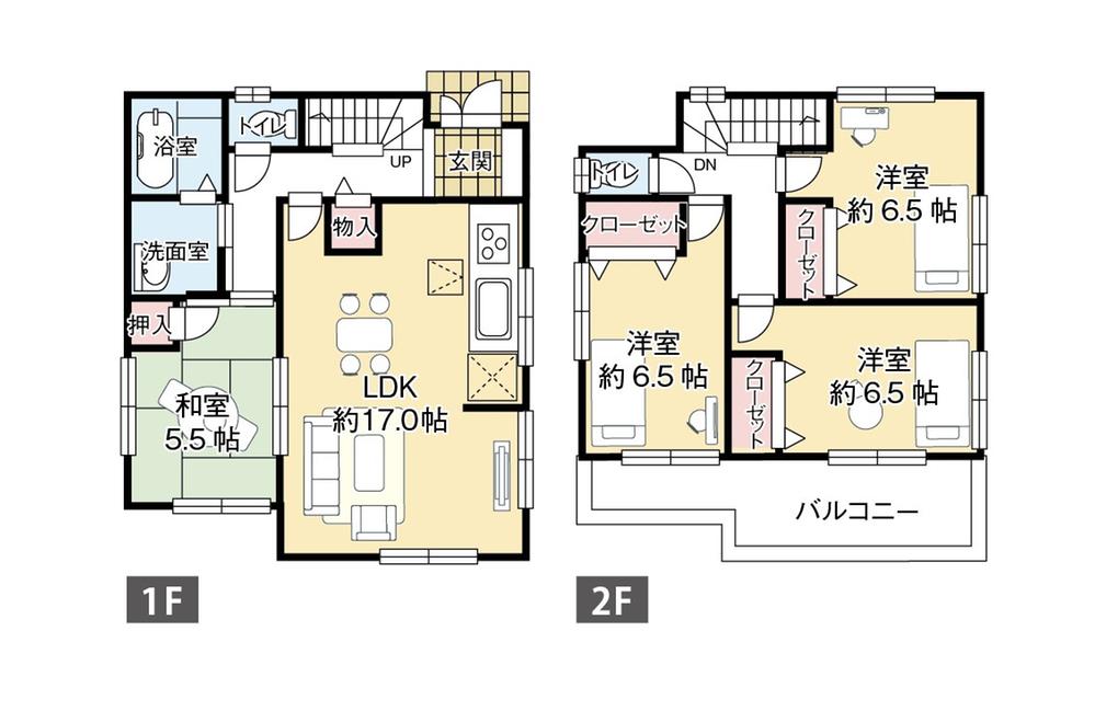 Floor plan. (Building 2), Price 23.8 million yen, 4LDK, Land area 170 sq m , Building area 98.82 sq m
