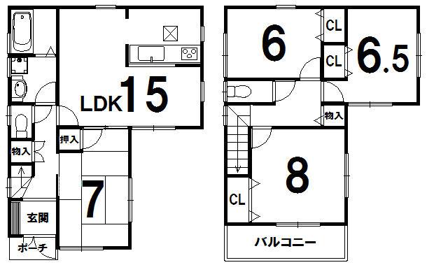 Floor plan. 25,300,000 yen, 4LDK, Land area 170 sq m , Building area 98.01 sq m local appearance photo