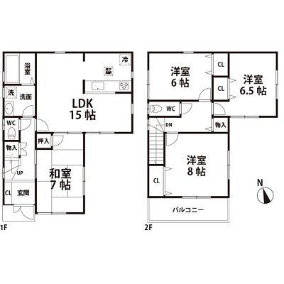 Floor plan. 25,300,000 yen, 4LDK, Land area 170 sq m , Building area 98.01 sq m